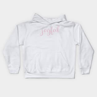 Joyful Pink Script Christmas Holiday Wish Kids Hoodie